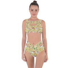 Christmas Pattern Bandaged Up Bikini Set 