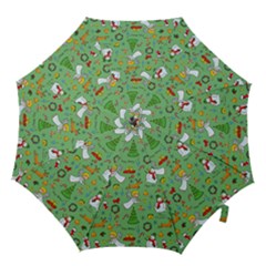 Christmas Pattern Hook Handle Umbrellas (small) by Valentinaart