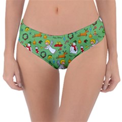 Christmas Pattern Reversible Classic Bikini Bottoms