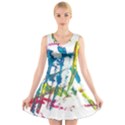 No.128 V-Neck Sleeveless Skater Dress View1