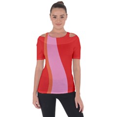 Retro Shoulder Cut Out Short Sleeve Top