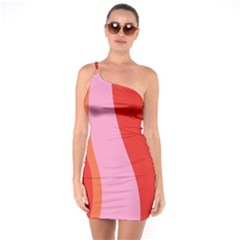 Retro One Shoulder Ring Trim Bodycon Dress by RespawnLARPer