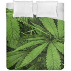 Marijuana Plants Pattern Duvet Cover Double Side (california King Size) by dflcprints