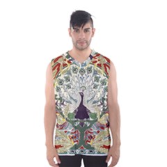 Art Nouveau Peacock Men s Basketball Tank Top by NouveauDesign