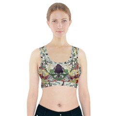 Art Nouveau Peacock Sports Bra With Pocket by NouveauDesign