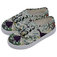 Art Nouveau Peacock Kids  Classic Low Top Sneakers