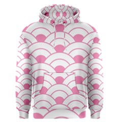 Art Deco Shell Pink White Men s Pullover Hoodie by NouveauDesign