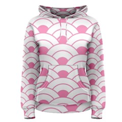 Art Deco Shell Pink White Women s Pullover Hoodie by NouveauDesign