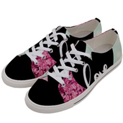 Modern Collage Shabby Chic Women s Low Top Canvas Sneakers