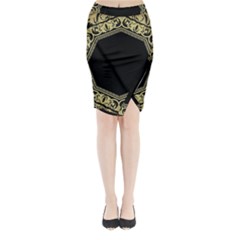 Art Nouvea Antigue Midi Wrap Pencil Skirt by NouveauDesign