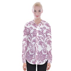 Vintage Floral Pattern Womens Long Sleeve Shirt