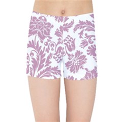 Vintage Floral Pattern Kids Sports Shorts