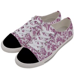 Vintage Floral Pattern Women s Low Top Canvas Sneakers