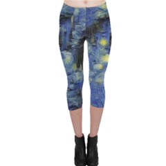 Van Gogh Inspired Capri Leggings  by NouveauDesign