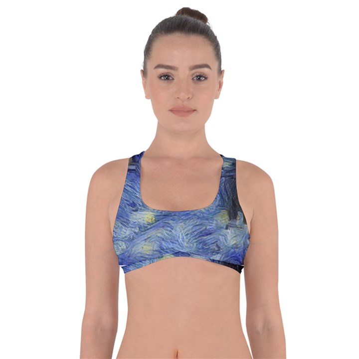 van gogh inspired Got No Strings Sports Bra