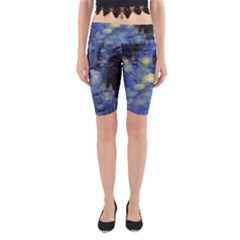 Van Gogh Inspired Yoga Cropped Leggings by NouveauDesign