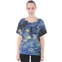 van gogh inspired V-Neck Dolman Drape Top View1