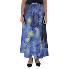 Van Gogh Inspired Flared Maxi Skirt by NouveauDesign