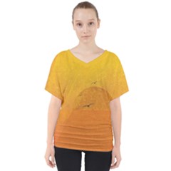 Sunset V-neck Dolman Drape Top