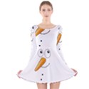 Cute snowman Long Sleeve Velvet Skater Dress View1