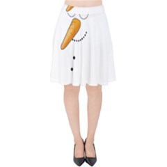 Cute Snowman Velvet High Waist Skirt by Valentinaart