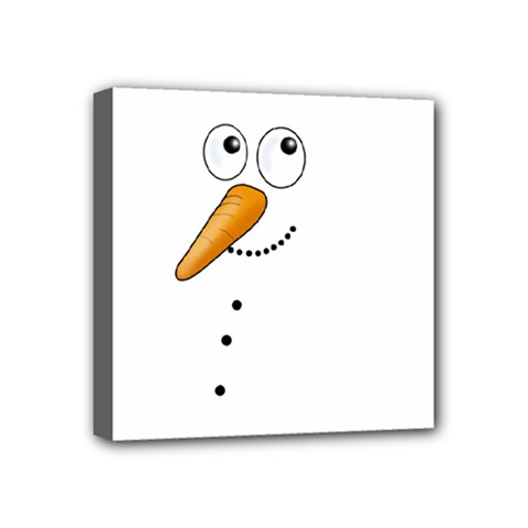 Cute Snowman Mini Canvas 4  X 4  by Valentinaart