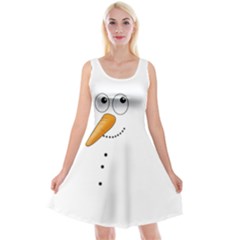 Cute Snowman Reversible Velvet Sleeveless Dress by Valentinaart