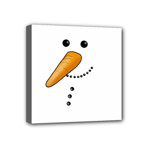 Cute Snowman Mini Canvas 4  X 4 