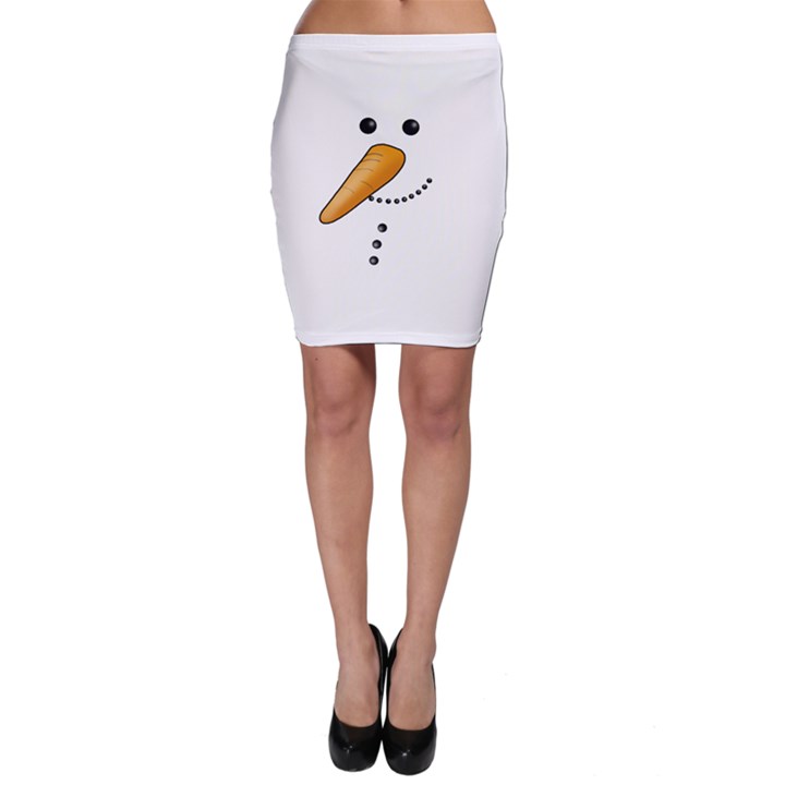 Cute snowman Bodycon Skirt