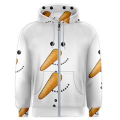 Cute Snowman Men s Zipper Hoodie by Valentinaart