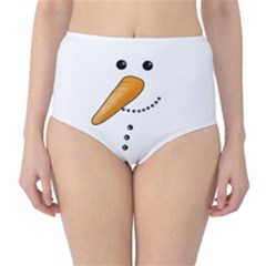 Cute Snowman High-waist Bikini Bottoms by Valentinaart