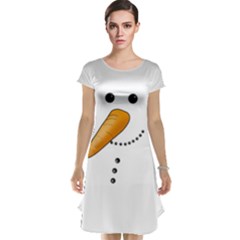 Cute Snowman Cap Sleeve Nightdress by Valentinaart