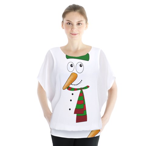 Cute Snowman Blouse by Valentinaart