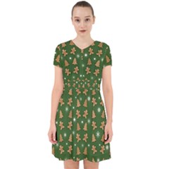 Ginger Cookies Christmas Pattern Adorable In Chiffon Dress