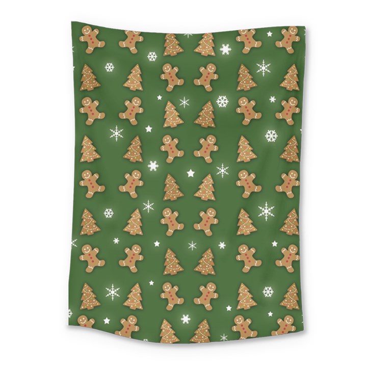 Ginger cookies Christmas pattern Medium Tapestry