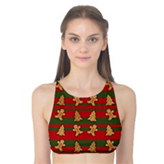 Ginger Cookies Christmas Pattern Tank Bikini Top by Valentinaart