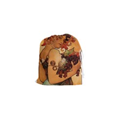 Alfons Mucha   Fruit Drawstring Pouches (xs)  by NouveauDesign