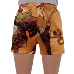 Alfons Mucha   Fruit Sleepwear Shorts