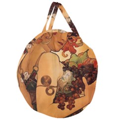 Alfons Mucha   Fruit Giant Round Zipper Tote