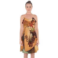 Alfons Mucha   Fruit Ruffle Detail Chiffon Dress