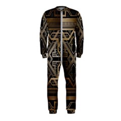 Gold Metallic And Black Art Deco Onepiece Jumpsuit (kids) by NouveauDesign