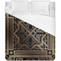 Gold Metallic And Black Art Deco Duvet Cover (california King Size) by NouveauDesign