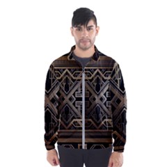 Gold Metallic And Black Art Deco Wind Breaker (men) by NouveauDesign