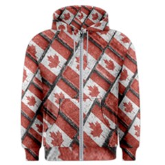 Canadian Flag Motif Pattern Men s Zipper Hoodie by dflcprints