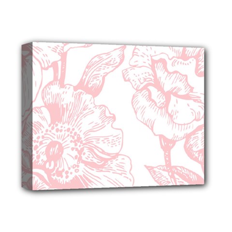 Vintage Pink Floral Deluxe Canvas 14  X 11  by NouveauDesign