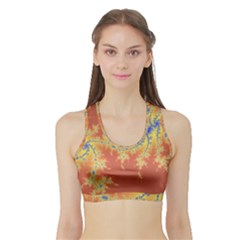 Fractals Sports Bra With Border by NouveauDesign