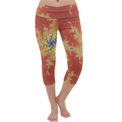 Fractals Capri Yoga Leggings by NouveauDesign