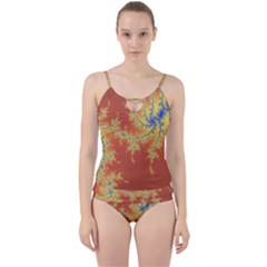 Fractals Cut Out Top Tankini Set