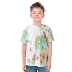 Wreaths Sexy Flower Star Leaf Rose Sunflower Bird Summer Kids  Cotton Tee