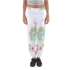 Wreaths Sexy Flower Star Leaf Rose Sunflower Bird Summer Women s Jogger Sweatpants by Mariart